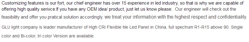 china oed/odm flexible led panel for flim provider