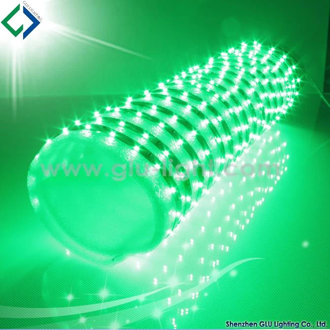 High brightness 12V/24V 8mm width side viewing green 3014 flex led ribbon
