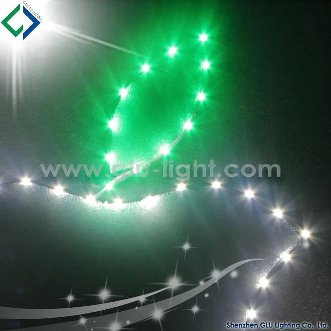China shenzhen factory 12/24V Epistar side-emitting green 3014 led flex strip