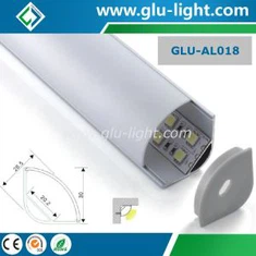 Saluran Ekstrusi Profil Alu Sudut 90 Derajat Untuk Lampu Strip LED Kaku