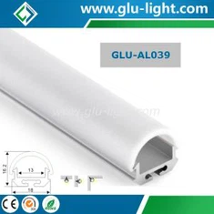 Profil Alumiunm LED Linier Ekstrusi Dengan Penutup PC Bulat Untuk Pita Led